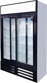 thumbnail of Romux® Glastürkühlschrank MA 600 Liter 2 Türen Glasschiebe | Professioneller Getränkekühlschrank mit Glastür & LED