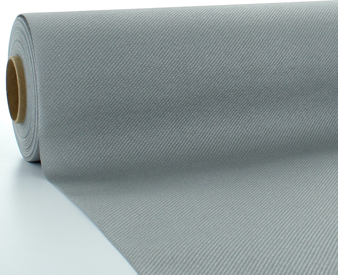 Sovie HORECA Tischdeckenrolle Silber aus Linclass® Airlaid 120 cm x 25 m, 4x1 Stück, Silber