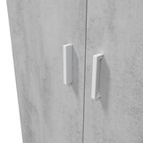 thumbnail of Dmora Armadio multiuso Irvine, Mobile ausiliario a 2 ante, Guardaroba portascope a 2 ante e 3 ripiani, 80x37h182 cm, Cemento e Bianco
