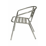 thumbnail of Sedia impilabile in alluminio da esterno cortile giardino bar e pub con braccioli Alu