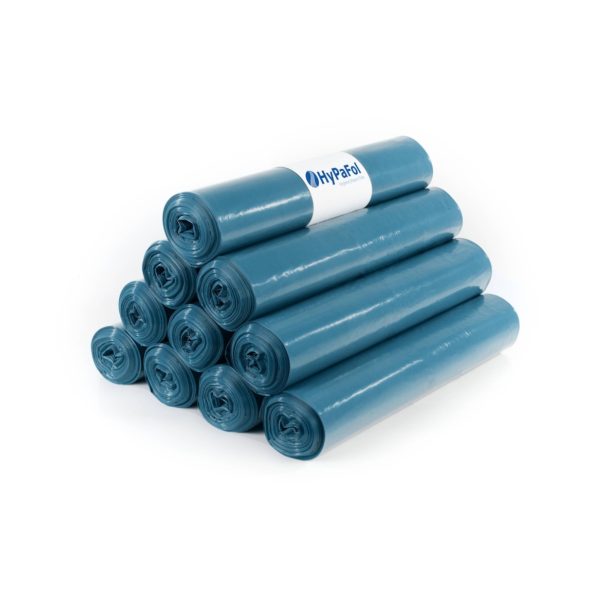 Hypafol 100 reißfeste Müllsäcke | 10 Rollen | 240 L | extra stark & stabil | aus umweltfreundlicher Recyclingfolie