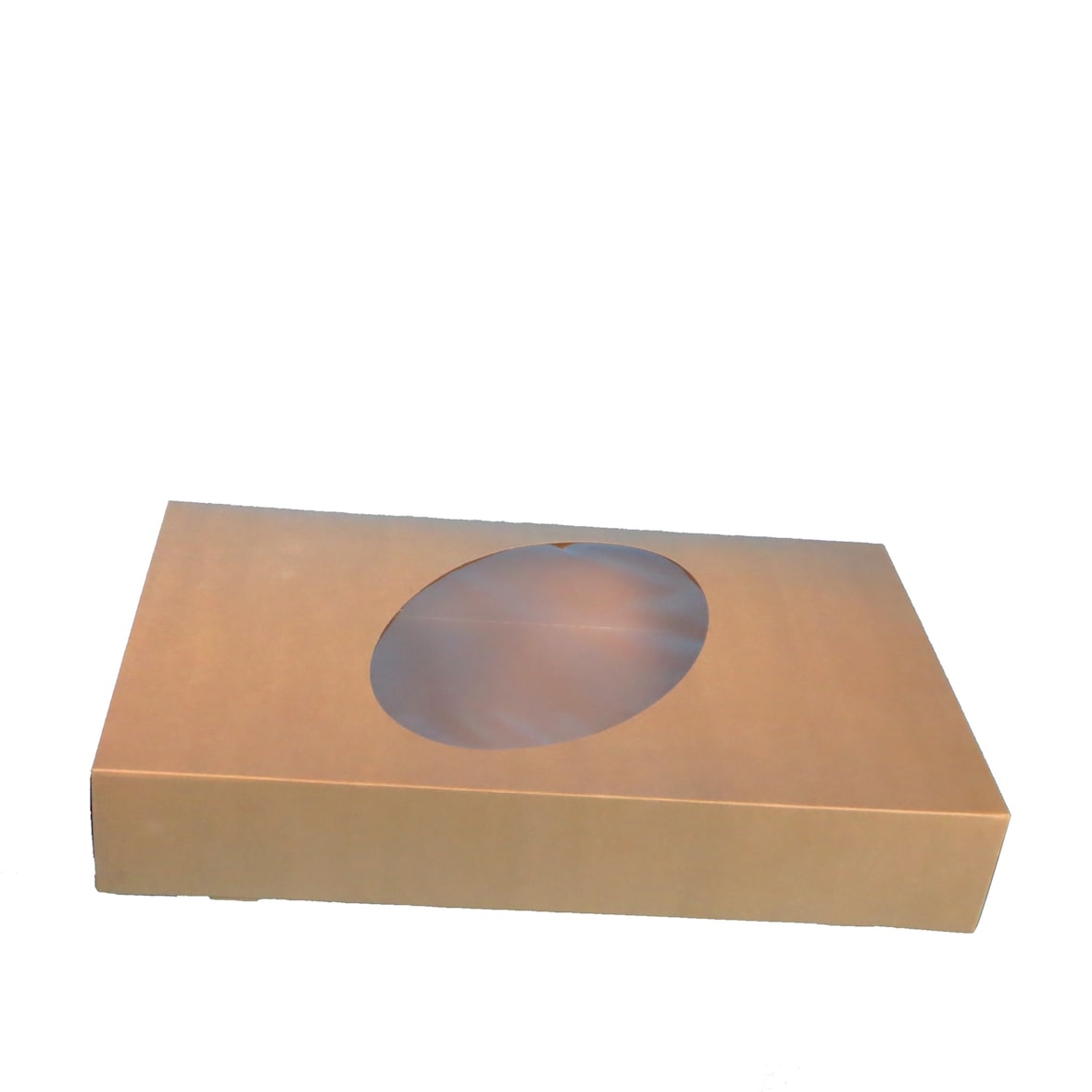 100 Catering Transportkartons für Partyplatten klein 36x25x8cm braun mit Sichtfenster