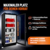 thumbnail of GastroHero Lagerkühlschrank ECO 600 Glastür Schwarz 562 Liter LED Beleuchtung Umluftkühlung 2 bis +8 °C Gewerbekühlschrank