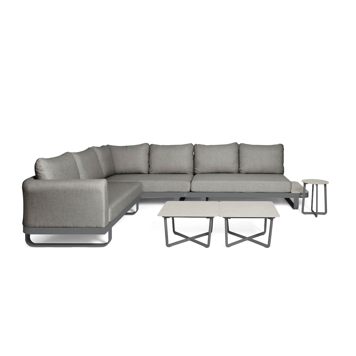 BEST  Fellow – Lounge-Set mit 3 Beistelltischen   Anthrazit