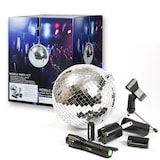 thumbnail of SATISFIRE Discokugel Set Mobile Party Komplettset 20cm Kugel Motor Spot Stativ