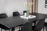 thumbnail of Dipp180x90BLBL Essgruppe Esstisch schwarz und 6 Polar Esszimmerstühle schwarz.