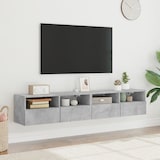 thumbnail of vidaXL TV-Wandschränke 2 Stk. Betongrau 80x30x30 cm Holzwerkstoff