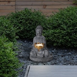 thumbnail of WellHome - Buddha-Solarleuchte aus Polystone mit oxidiertem Gold-Finish Ø17x25cm