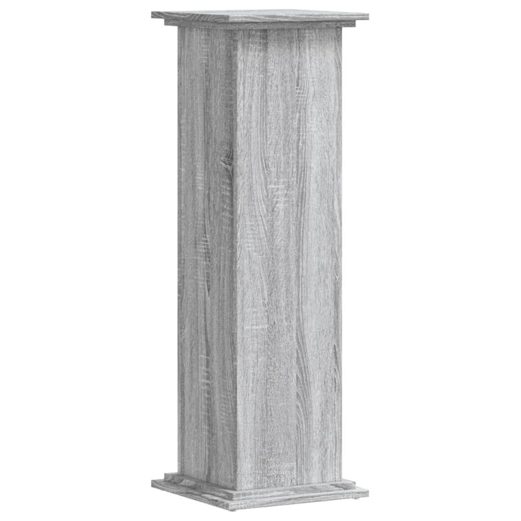 Helloshop26 - Sonoma Pflanzenständer Blumenmöbel 33 x 33 x 100 cm Holzwerkstoff grau 02_0045175
