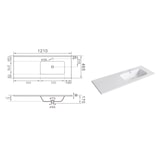 thumbnail of AQA Design Composizione da bagno in MDF vasca DX 4 pezzi SOLMIRA verde salvia L.121 P.46,5 H.190 MPSO41-SAL