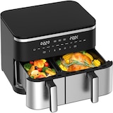 thumbnail of Heißluftfritteuse XXL Doppelkammer 11L – Airfryer mit 10 Programmen, Touchscreen, 2600W, Dual Cook & Shake-Erinnerung, spülmaschinenfest