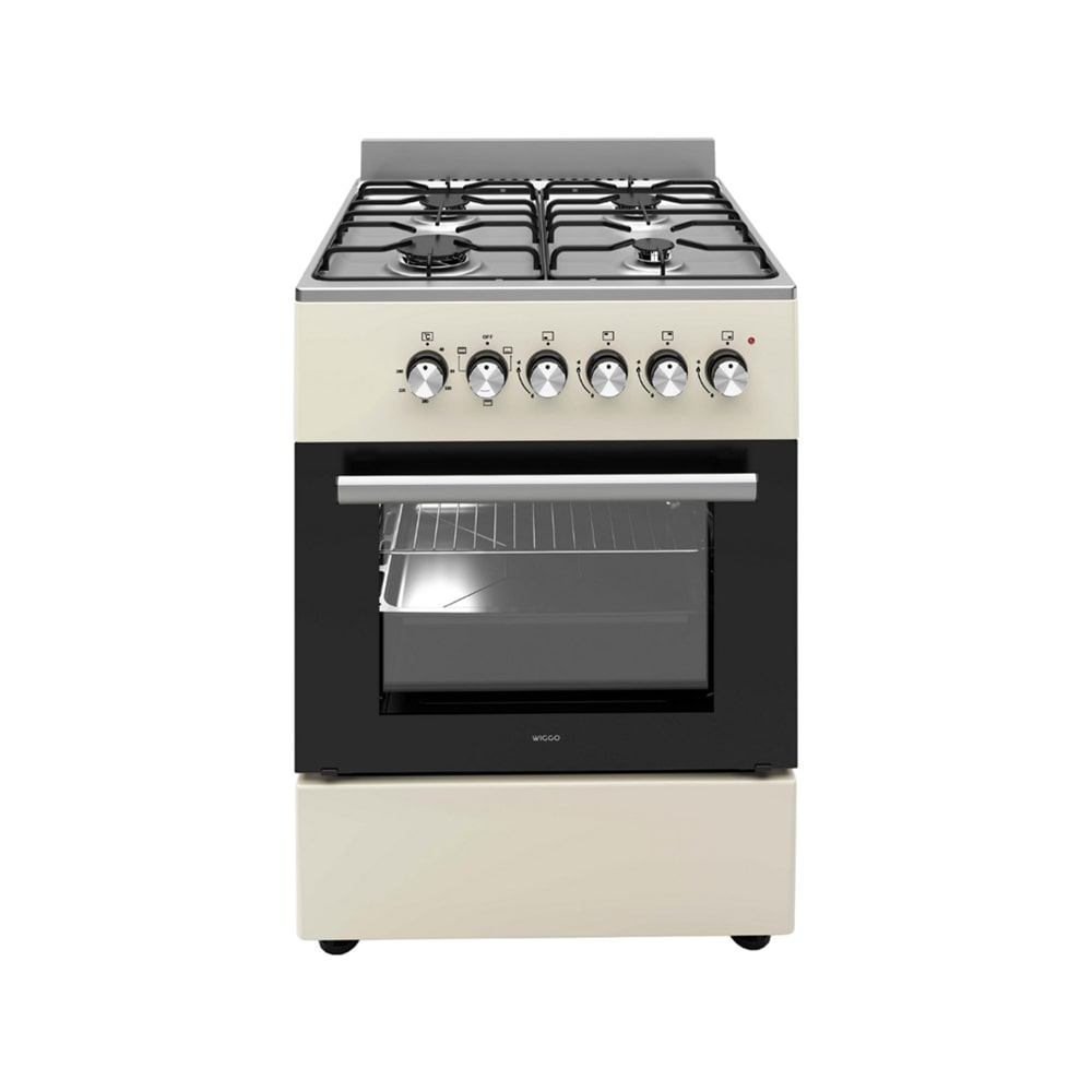 Wiggo WO-E606A(CX) Vrijstaande Gasfornuis - 60 cm - Creme