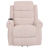 thumbnail of Fernsehsessel HWC-K63, Relaxsessel, Liegefunktion Aufstehhilfe Massage Heizfunktion, Stoff (220g/m²) Cord ~ creme-weiß