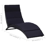 thumbnail of vidaXL Sonnenliege mit Auflage Poly Rattan Schwarz