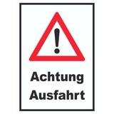 thumbnail of Achtung Ausfahrt Schild A3 (297x420mm)