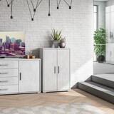 thumbnail of SARMOG MOBILE 2 ANTE KIT L71 P41 H110 in truciolare nobilitato color cemento e ossido bianco