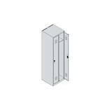 thumbnail of C+P Spind Classic PLUS, 2 Abteile, HxBxT 185x50x50cm, Zylinderschloss, Hellgrau/Reinorange von PROREGAL