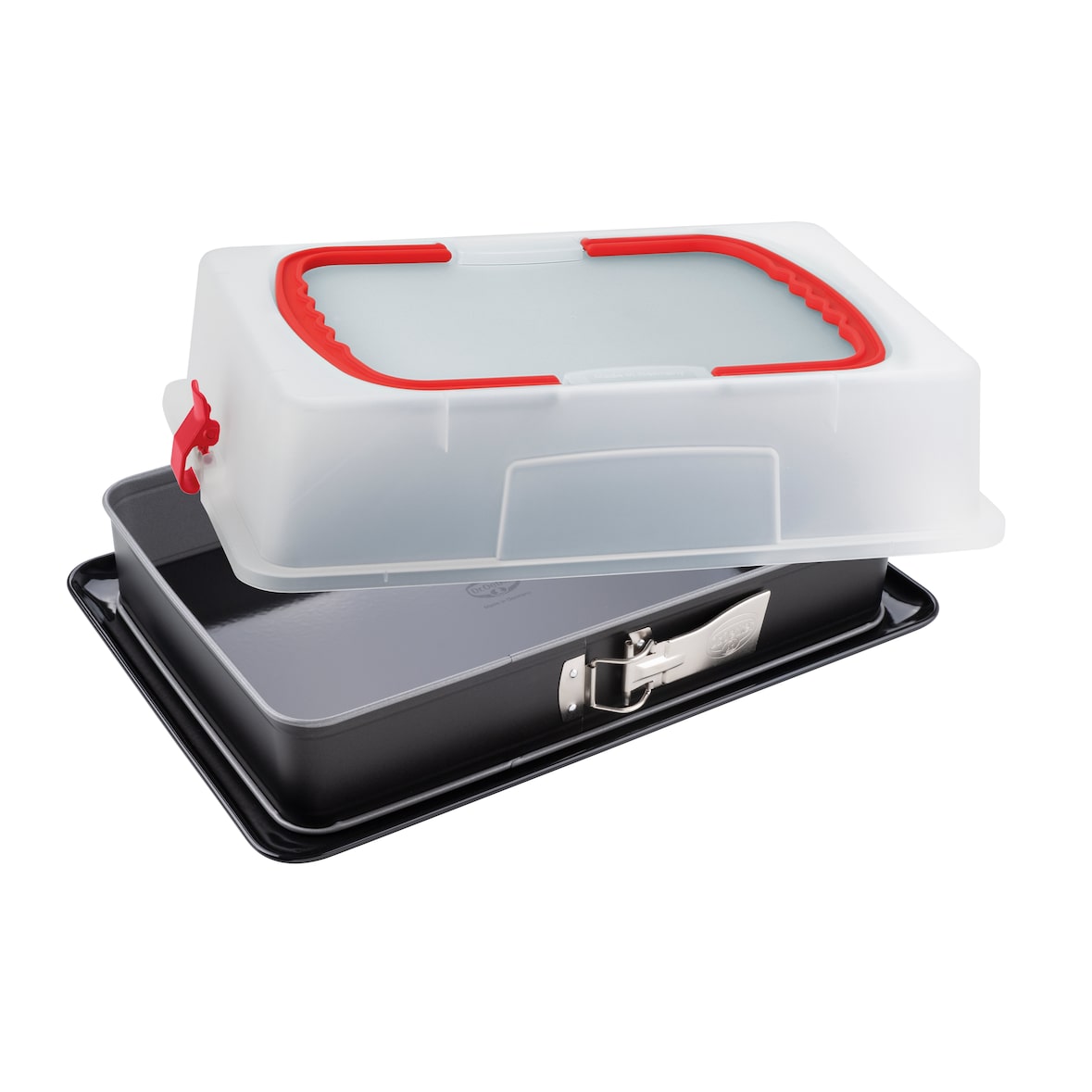 Dr Oetker rechteck Springform mit Haube eckiges Kuchenblech 38x25cm