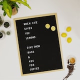 thumbnail of Securit® Quadro de letras - 256 letras, números e ícones - Madeira com acabamento em teca envernizada - Kit de montagem incluído - 60x80cm