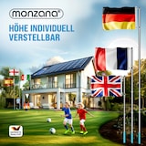 thumbnail of MONZANA® Fahnenmast Aluminium Teleskop 630cm Bodenhülse 60cm inkl. Flagge Flaggenmast Mast Flagge Alu