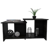 thumbnail of Mesa de centro Wema em melamina, com arrumação aberta.