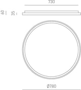 thumbnail of Krizia - Dimmbare 60-W-LED-Deckenleuchte - 5300 lm, 3000 K warmes Licht, Opaldiffusor, satiniertes weißes Aluminium, D. 60 cm, IP20, modernes Design