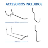 thumbnail of Metalen gereedschapspaneel Panelclick 1200x600 wit + 22 haken + 8 accessoires