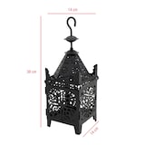 thumbnail of Rebecca Mobili Lanterna Porta Candela Nera Metallo Con Gancio 38x14x14