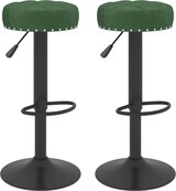 thumbnail of vidaXL Barhocker 2 Stk. Dunkelgrün Samt