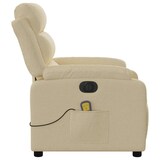 thumbnail of vidaXL Massagesessel Elektrisch Creme Stoff