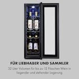 thumbnail of Klarstein Shiraz 12 Slim Uno Weinkühlschrank 32l/12Fl.Touch 85 W 5-18 °C LED Schwarz