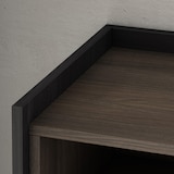 thumbnail of TV-Meubel, Lowboard, Woonkamer, Eetkamer, 310x50x37 cm, Voor tv's tot 80", Elektrische haard, Moderne stijl, Donkere eik en Zwart