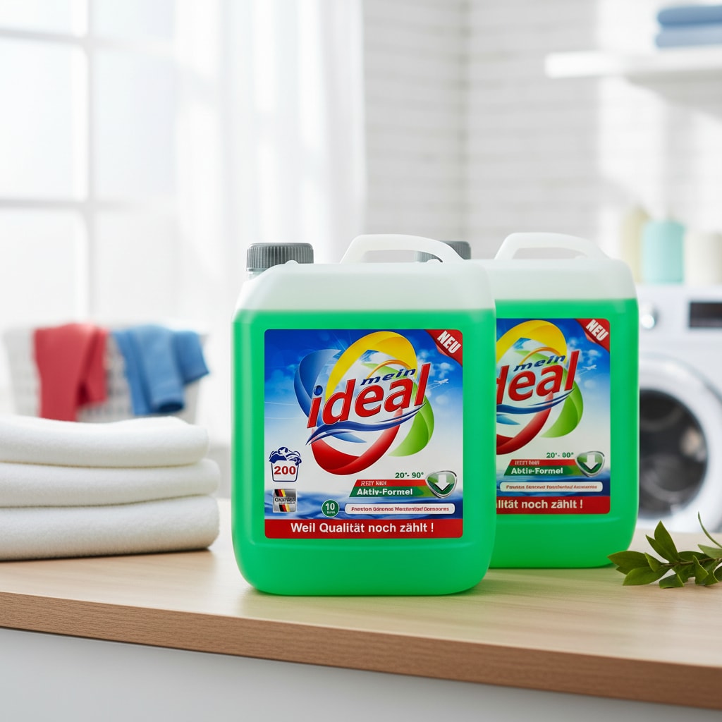 20 Liter ( 2 x 10 Liter ) Liter ideal Flüssigwaschmittel Universal Konzentrat Grün mit Aktiv-Formel