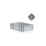thumbnail of PROREGAL 10x Eurobox NextGen Grip | HxBxT 17x40x60cm | 34 Liter | Griffe geschlossen | Glatter Boden | Eurobehälter