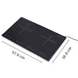 thumbnail of MELCHIONI FAMILY Placa de Inducción Portátil 2 Fuegos, OBLIVION 2, 3300 W, Control Táctil, 3300W,  Bloqueo Infantil, Vidrio Negro, 118360034