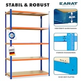 thumbnail of Schwerlastregal - Blau-Orange - Traglast bis 875 kg - 220 x 90 x 60 cm