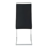 thumbnail of Möbilia Freischwinger-Stuhl 2er Set | Kunstleder | Freischwingergestell | B 42 x T 58 x H 101 cm | schwarz – silber | 21020064 | Serie STUHL