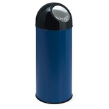 thumbnail of Afvalbak met pushdeksel en binnenemmer 55 ltr - blauw, zwart