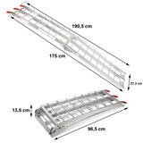 thumbnail of Auffahrrampe Rampe klappbar Laderampe Verladerampe Schiene 680kg Alu R4