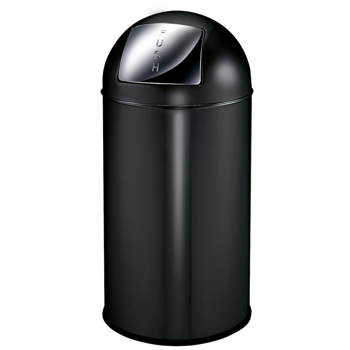 EKO Pushcan prullenbak - 40 l - mat zwart