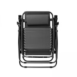 thumbnail of Poltrona da giardino pieghevole relax grigia - Oviala