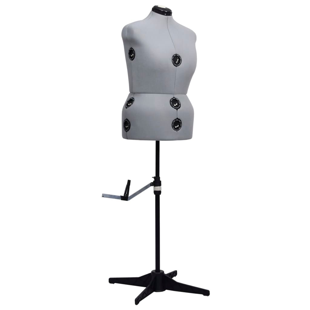 vidaXL Schneiderpuppe Verstellbar Weiblich Grau L Größe 44-50