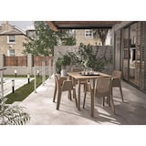 thumbnail of garbar NOA Mesa Cuadrada Interior, Exterior 90x90 Pie Gris Oscuro - Tablero Gris Oscuro