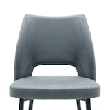 thumbnail of METRO PROFESSIONAL Silla de restaurante tapizada Salto, set de 2, acero/poliéster, gris/negro