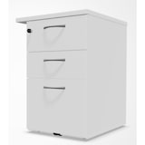 thumbnail of BURONOMIC caisson hauteur bureau 3 tiroirs dont 1 DS P60  avec top L50 P60 Blanc et poignées aluminium