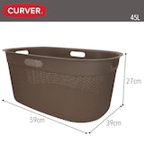 thumbnail of Curver Pack Colada Cesto 45L + Cesta con tapa 55L marrón