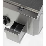 thumbnail of METRO Professional Plancha de mesa eléctrica GEG2001, acero inoxidable, 62x45x19 cm, 3500 W, 2 zonas de cocción, bandeja para grasa extraíble, plata