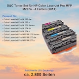thumbnail of D&C Toner-Set für HP Color LaserJet Pro MFP M277n - 4 Farben (201X)