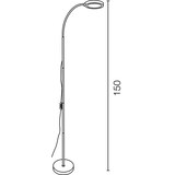 thumbnail of Lampadaire à éclairage indirect Flexled, à LED, coloris noir