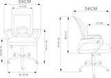 thumbnail of Sillas de oficina con asiento textil color rojo. Modelo Martina